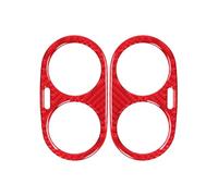 Car Interior Decoration Compatible With Tiguan 2013 2014 2015 2016 2017 Dashboard Air Outlet Vent Decorative Cover Trim Sticker Car Interior Accessory(Carbon Fiber Red)