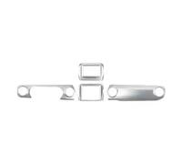Car Interior Decoration Cover For Jeep For Wrangler JL For Gladiator JT 2018 2019 2020 2021 2022 2023 Car Dashboard Navigation Panel Decoration Cover(Silver)