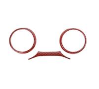 Car Interior Decoration Cover For Jeep For Wrangler JL For Gladiator JT 2018 2019 2020 2021 2022 2023 Car Instrument Dashboard Decoration Cover(Red carbon fiber)