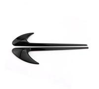 Car Interior Decoration for Benz for AMG V8 C200 C300 E300 E400 W213 C-Class W205 2Piece Car Side Sticker Vent Fender Trim Emblem Blade(Bright Black)