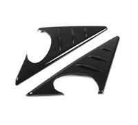 Car interior decoration For BMW 3 Series E90 2005-2012 Rearview Mirror Side Triangle Spoiler Trim Decorative Sticker Car(Black)