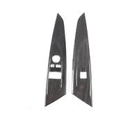 Car Interior Decoration For BMW 4 Series G22 G23 G26 2020-2023 / ABS Carbon Fiber Car Window Lift Button Decorative(Style B Black grain)