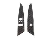 Car Interior Decoration For BMW 4 Series G22 G23 G26 2020-2023 / ABS Carbon Fiber Car Window Lift Button Decorative(Style B Carbon Fiber)