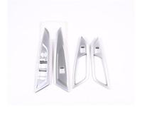 Car Interior Decoration For BMW 4 Series G22 G23 G26 2020-2023 / ABS Carbon Fiber Car Window Lift Button Decorative(4 door Silver)