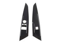 Car Interior Decoration For BMW 4 Series G22 G23 G26 2020-2023 / ABS Carbon Fiber Car Window Lift Button Decorative(Style B Black)