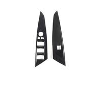 Car Interior Decoration For BMW 4 Series G22 G23 G26 2020-2023 / ABS Carbon Fiber Car Window Lift Button Decorative(Style A Black)