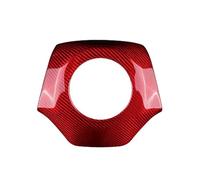 Car Interior Decoration For Chevrolet For Camaro 2016 2017 2018 2019 2020 2021 2022 Accessories Interior Car Steering Wheel Sticker Real Hard Carbon Fiber Car Interior Frame Trim(Red Center)