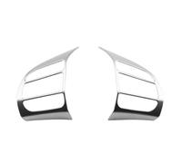 Car interior decoration For Hyundai For Kona For Encino For Kauai 2017-2023 SUV Interior Frame Car Sticker 2Piece ABS Steering Wheel Trim(Silver)