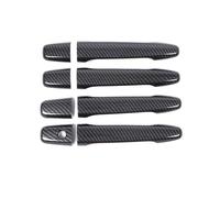 Car Interior Decoration For Mitsubishi For Outlander For Wing For God 2013-2021 / ABS Carbon Fiber Car Exterior Handle Decorative Cover Sticker(Without smart hole)