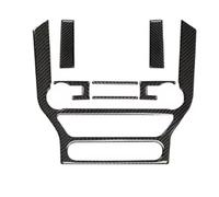 Car Interior Decoration for Mustang GT 2015-2021 Carbon Fiber Interior Car GPS Navigation Trim Frame Multi-Media Console Decoration Sticker Decal Car Interior Frame Trim(Black)