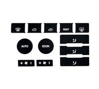 Car Interior Decoration Replacement for VW For Touareg 2004-2009 Car Steering Wheel A/C Window Climate Buttons Repair Sticker Decals Stickers(8PCS)(1pcs H)