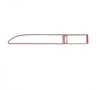 Car Interior Decoration Sticker Carbon Fiber Co-Pilot Air Conditioning Outlet Panel Decorative Strip for A6 S6 C6 2004-2011(Red,LHD)