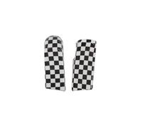Car Interior Decoration Sticker Interior Trim Decorative Strip For Beetle 2001-2012, Black And White Checkered ABS Material(Driver's Threshold)