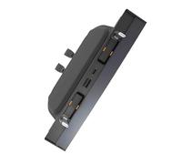 Car Interior Docking Station, Multiple Port USB Hub with Retractable Charging Cable and Slide Covers for Center Console Slide Covers Designs