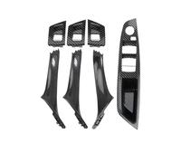 Car Interior Door Handle Carbon Fiber LHD Car Interior Door Handle Inner Panel Pull Trim Cover For BMW 5 Series F10 F11 520d 525d 530d 535i 2010-2017(RHD Carbon)