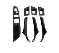 Car Interior Door Handle Carbon Fiber LHD Car Interior Door Handle Inner Panel Pull Trim Cover For BMW 5 Series F10 F11 520d 525d 530d 535i 2010-2017(LHD Black)