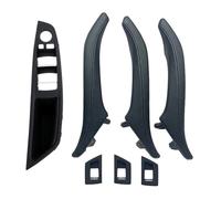 Car Interior Door Handle for B&MW 5 Series F10 F11 F18 520 523 525 528 530 535 LHD Armrest Panel Pull with Outer Cover Interior Door Handles 7pcs(Model a Black Set)