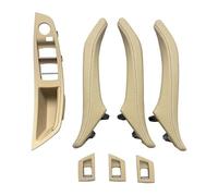Car Interior Door Handle for B&MW 5 Series F10 F11 F18 520i 523i 525i 528i 535i 2010-2017 Car Inner Door Handle Panel Pull Trim Cover(Model B Beige Set)