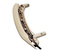 Car Interior Door Handle for B&MW X3 X4 F25 F26 2010 2011 2012 2013 2014-2016 LHD RHD Interior Passenger Door Pull Handle Leather Cover Assembly(Beige Right)