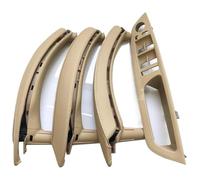 Car Interior Door Handle for B&MW X5 X6 E70 E71 E72 2007 2008 2009 2010-2013 RHD Right Driver Interior Door Armrest Leather Pull Handle Full Set(RHD Beige 7pcs)