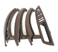 Car Interior Door Handle for B&MW X5 X6 E70 E71 E72 2007 2008 2009 2010-2013 Right Hand Driver Interior Door Armrest Leather Pull Handle Full Set(RHD Moka 7pcs)