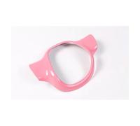 Car Interior For Benz For Smart 451 For Fortwo 2009-2015 ABS Carbon Fiber Car Steering Wheel Decorative Frame Cover Sticker Car Accessory Car Molding Strip(Pink)