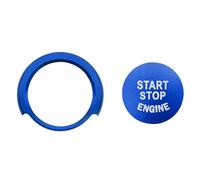 Car Interior For BMW 1 2 3 4 Series X1 F48 F20 F21 F30 F32 F33 F34 F36 F45 F46 Car Engine Start Button Stickers Ignition Key Ring Trim Cover Interior Styling(Blue)