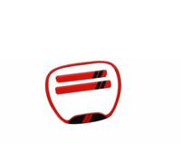 Car Interior For Dodge For Charger For Challenger 2015 Up For Durango 2014 Interior Accessories Car Steering Wheel Decoration Cover Interior Trim Accessory(B red 3)