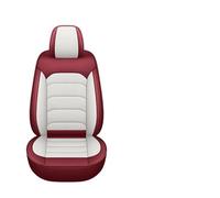 Car Interior For Hyundai For Genesis For Grand For Santa Fe For Veracruz PU Leather Car Seat Cover Car Interior Seat Protector Seat Cover(A White red 5 Seat)