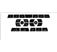 Car Interior For Jaguar for XF X250 2012-2015 Car Window Lifter Steering Wheel Gear Shift Switch Button Stickers Black Covers Repair Decals (D)