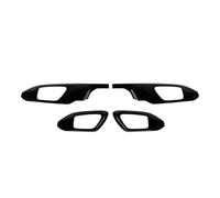 Car Interior For Jeep For Compass 2021 2022 2023 2024 Up Car Interior Accessories Car Inner Door Handle Bowl Decoration Cover Stickers Car Molding Strip(Black)