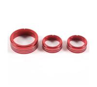 Car Interior For Kia For Soul 2009-2013 Aluminum Alloy Red Car Air Conditioner Knob Ring Sticker Car Interior Protection Accessories Car Molding Strip(Red)