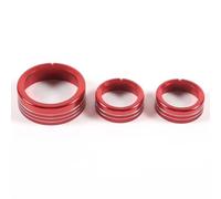 Car Interior For Kia For Soul 2009-2013 Aluminum Alloy Red Car Air Conditioner Knob Ring Sticker Car Interior Protection Accessories Car Molding Strip(Red)