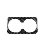 Car Interior for Kia for Stinger 2019-2023 LHD RHD Car Rear Seat Water Cup Interior Accessories Soft Carbon Fiber Sticker Car Trim Strip(Black Carbon)