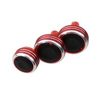 Car Interior For Nissan For March Aluminum Alloy Air Conditioning Heat Control Switch Button Knobs Accessories AC Knob(Red)