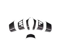 Car Interior For Toyota For FJ For Cruiser 2007-2021 Accessories ABS Matte Black Steering Wheel Cover Button Decoration Stickers Trim Car Molding Strip(Carbon Fiber)