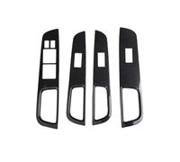 Car Interior Frame RHD Car Carbon Fiber Window Glass Lift Button Switch Cover Trim For Nissan For Tiida 2005 2006 2007 2008 2009 2010 Console Cover Trim