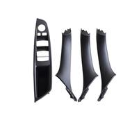 Car Interior Grab Handle Red Brown LHD Car Interior Door Handle for BMW 5 for Serie F10 F11 520d 525d 530d 535i Inner Panel Pull Trim Cover 51417225854(Black-4pieces)