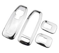 Car Interior Inner Door Handle For P&eugeot 2008-2019 Interior Car Window Lifter Switch Panel Cover Trim Sticker(Chrome Silver)