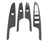 Car Interior Inside Handle Cover Car Door Window Switch Panel Handle Cover Trim Carbon Fiber/Chrome For Hyundai For Tucson 2015-2017(Rhd Gray)