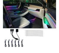 Car Interior led Ambient Lighting, Symphony RGB Car LED Strip Light, 6 in 1 with 204 inches Acrylic Fiber Optic, Multicolor Ambient Lighting Kits, Music Sync Rhythm,Sound Active Function