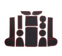 Car Interior Mat Gate Slot Mat For MITSUBISHI For ECLIPSE For CROSS 2018 2019 Door Groove Pad Rubber Coaster Auto Interior Accessories (Color : Black- Silver)