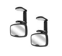 Car Interior Mirrors Shatterproof & Shake Proof Baby Car Mirror, Easy-Clip Forward Facing Essential For Safety Cars rear view mirror(Black 2pc)