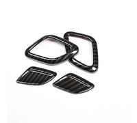 Car Interior Modification For BMW X3 G01 X4 G02 2018-2021 ABS Carbon Interior Decorative Kit 4PC Car Seat Headrest Switch Button Cover Trims(Carbon Fiber)