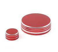 Car Interior Mouldings 2Pcs Aluminum Car Central Control Volume Knob Cover for Cadillac for CT5 CT6 XT4 XT5 XT6 2019-2020 Black/Red/Blue Interior Decoration(Red)