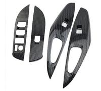 Car Interior Mouldings 4Pcs/set Car Window Switch Panel Cover Trim Sticker Carbon Fiber Styling Auto Interior Accessories For Toyota For Corolla 2019-2022