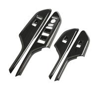 Car Interior Mouldings 4x Armrest Window Rise Lift Down Control Switch Door Lock Carbon Fiber Panel Cover Trim For Civic 10Th 2017 2018 2019 2020 Interior Decoration Accessories(Left Hand Drive)
