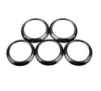 Car Interior Mouldings 5Pcs/Set Car Air Condition Air Vent Outlet Ring Cover Trim Sticker For Mercedes For Benz A W176 GLA X156 CLA C117 Interior Decoration Strips(Carbon Look)