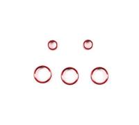 Car Interior Mouldings Car Center Console Air Conditioner Volume Button Ring For Mazda For MX-5 NC 2009-2014 Car Interior Accessories Trim Decoration Strips(Red)