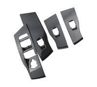 Car Interior Mouldings Car Door Armest Window Lift Panel Cover For VW For T-CROSS For Tcross 2018-2023 LHD 4Pcs Carbon Fiber Sticker Accessories